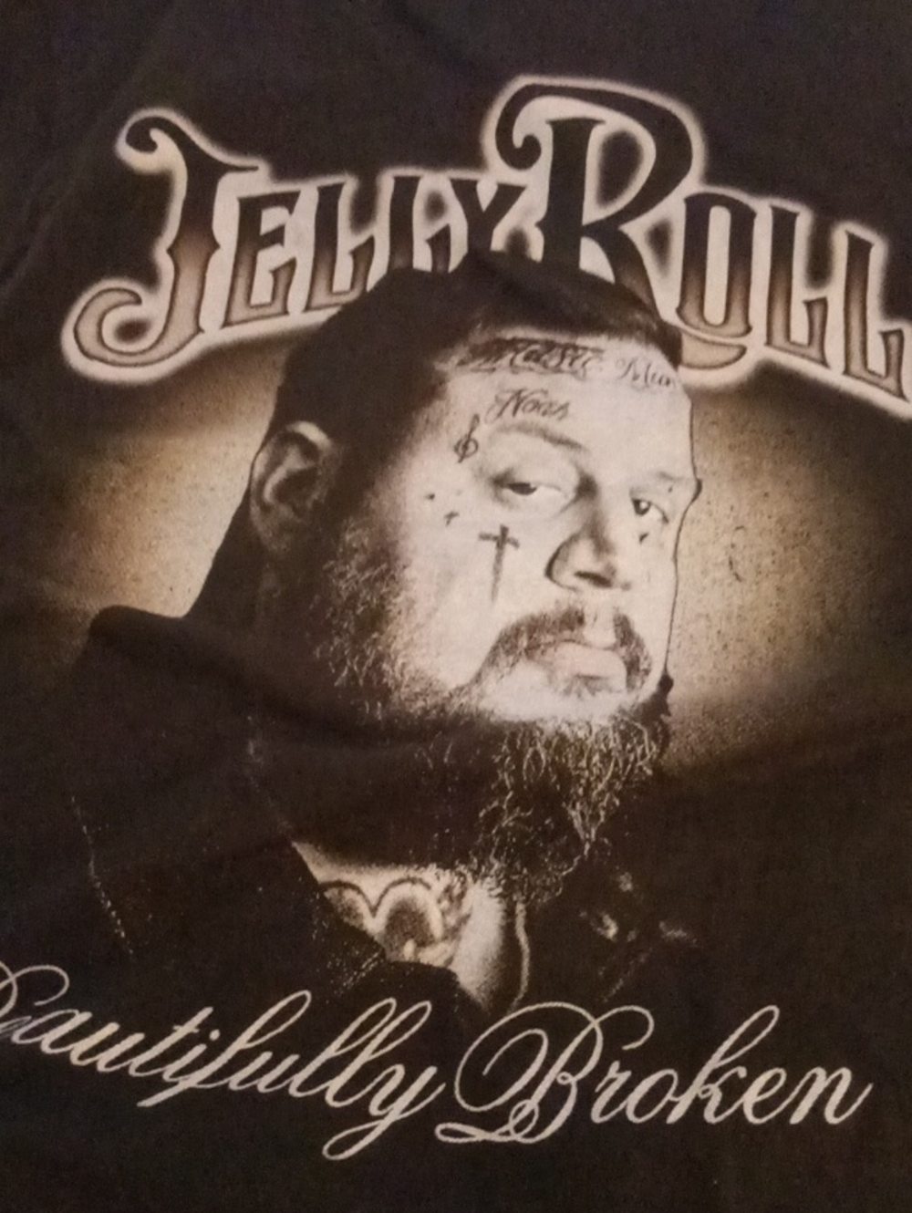 Jelly Roll Black Graphic Tee - Beautifully Broken
